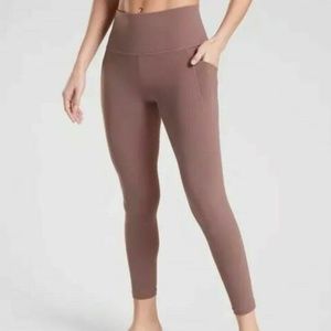 Athleta-mineral brown-salutation pocket tight 1X